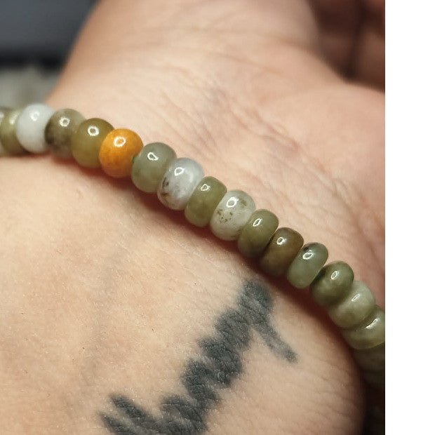 CHEFFY Authentic Jade Bracelet 5.7mm Beaded Stretch Bracelet (#)