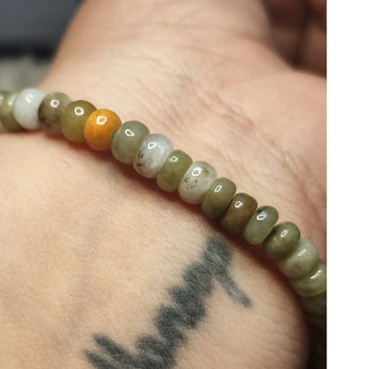 CHEFFY Authentic Jade Bracelet 5.7mm Beaded Stretch Bracelet (#)