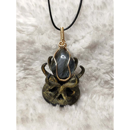 CHEFFY Labradorite Wire Wrap Pendant (1)