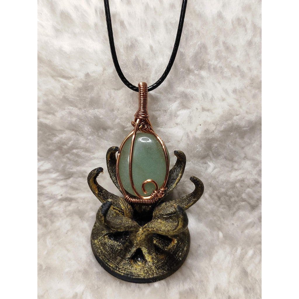 CHEFFY Aventurine Wire Wrap Pendant