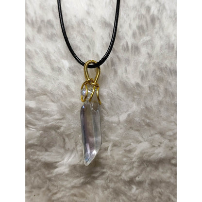 CHEFFY Angel Aura Quartz Wire Wrap Pendant