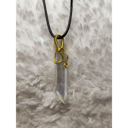CHEFFY Angel Aura Quartz Wire Wrap Pendant