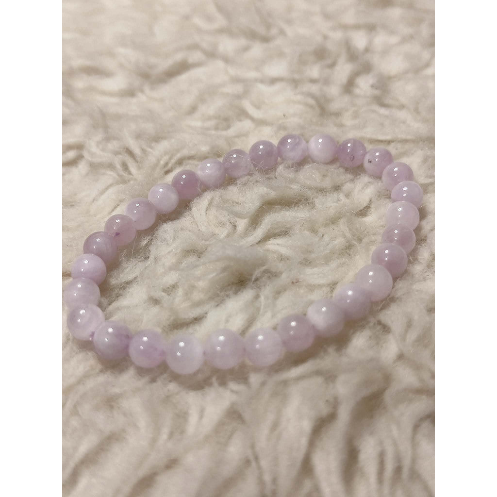 Light Purple Chalcedony Beads Bracelet for Women