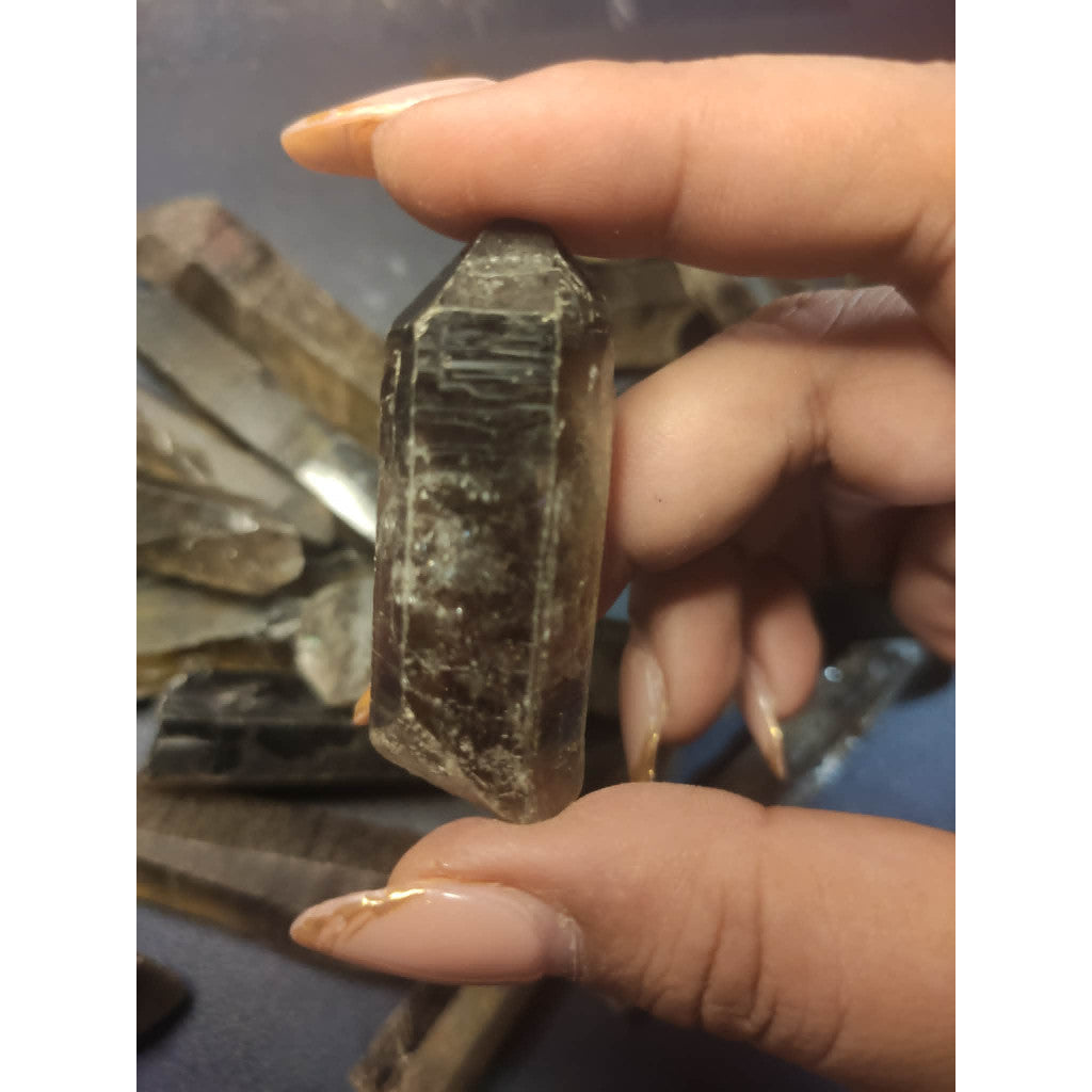 CHEFFY Smoky Quartz  Natural Raw Points Medium Crystals
