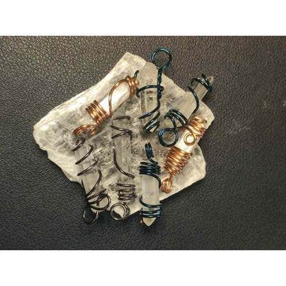 CHEFFY Clear Quartz  Pendant Crystal  Raw (Random Pick )  Wire Wrap Gemstone
