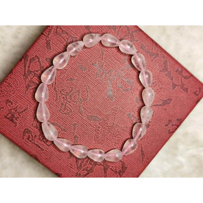 CHEFFY Rose Quartz Bracelet Crystals Gemstones 5mm