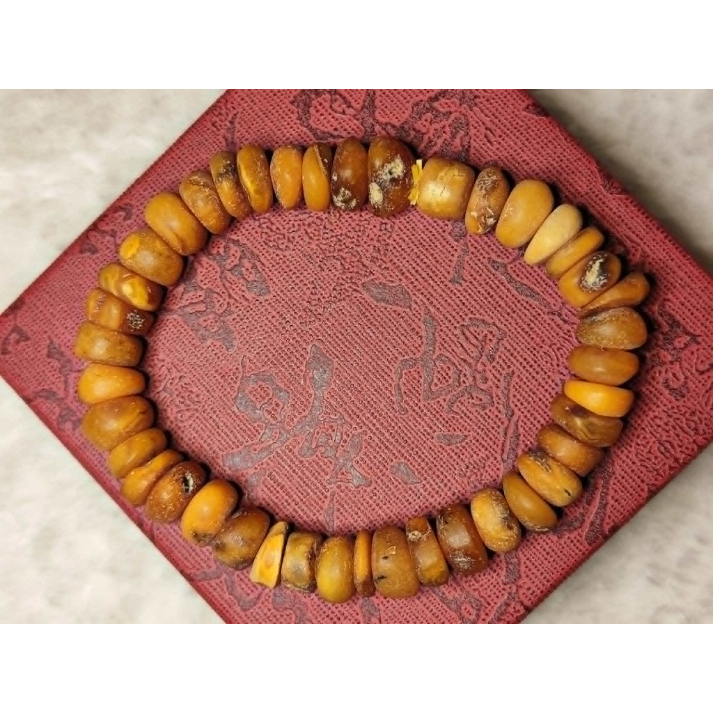 CHEFFY Natural Amber Bracelet – 8mm Authentic Crystal Gemstone