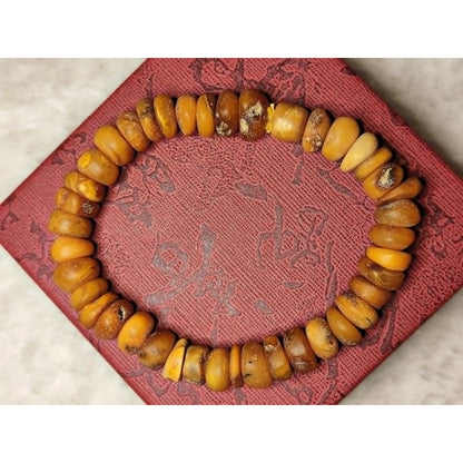 CHEFFY Natural Amber Bracelet – 8mm Authentic Crystal Gemstone
