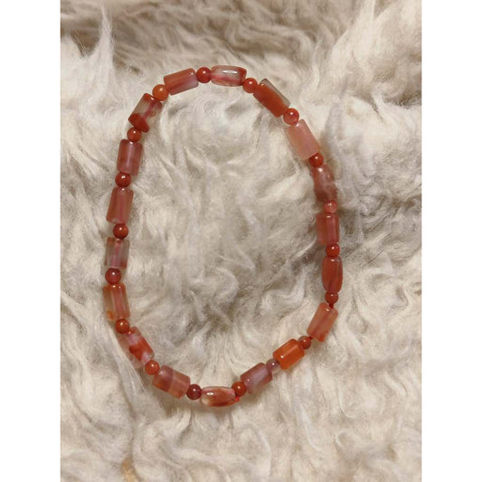 CHEFFY South Red Agate Bracelet Gemstone Crystals (3mm)