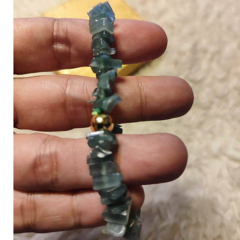 CHEFFY Authentic Jade Bracelet 5.2mm Beaded Stretch Bracelet (#14)