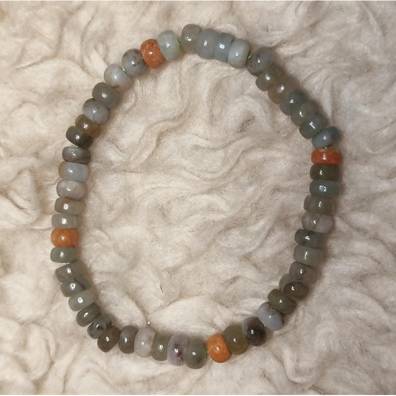 CHEFFY Authentic Jade Bracelet 5.7mm Beaded Stretch Bracelet (#)