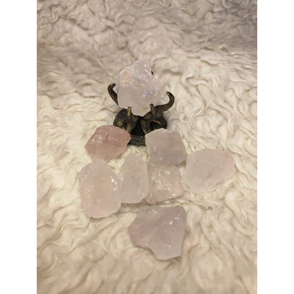 CHEFFY Rose Quartz Crystal Gemstone Raw Med