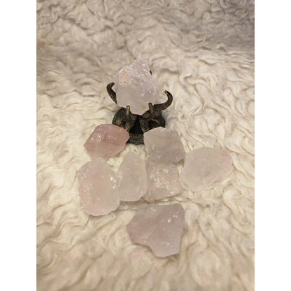 CHEFFY Rose Quartz Crystal Gemstone Raw Med