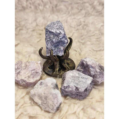 CHEFFY Lepidolite Raw Crystals Gemstones (Per Piece)