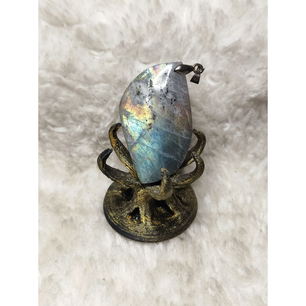 CHEFFY Natural Labradorite Leaf Pendant ( 2 )