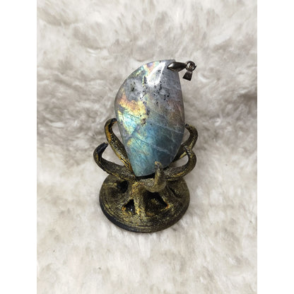 CHEFFY Natural Labradorite Leaf Pendant ( 2 )