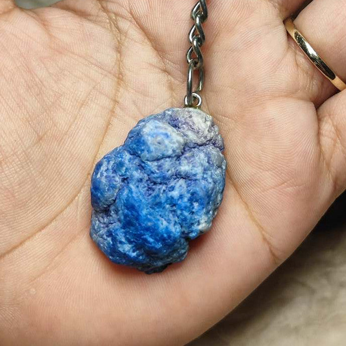 CHEFFY | Vibrant Dyed Agate Keychain | Natural Stone Key Ring Charm & Bag Accessory
