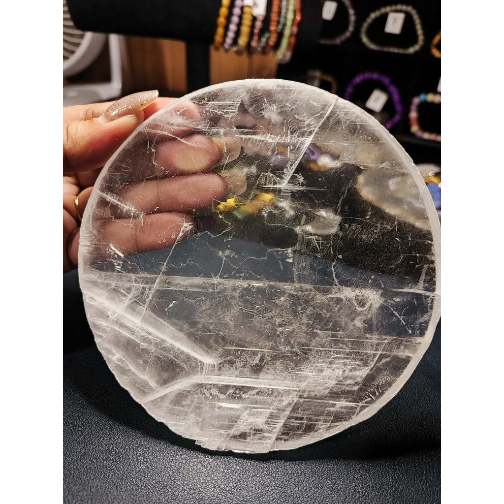 CHEFFY Selenite Plate (4.9 inches )