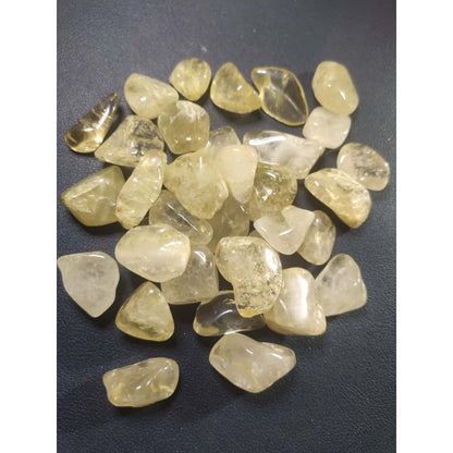 CHEFFY Citrine Lemon Yellow Crystal Tumbled freeform Gemstone