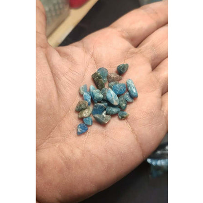 CHEFFY Blue Apatite Gravel Crystal Gemstone SOLD PER PACK (5grms )