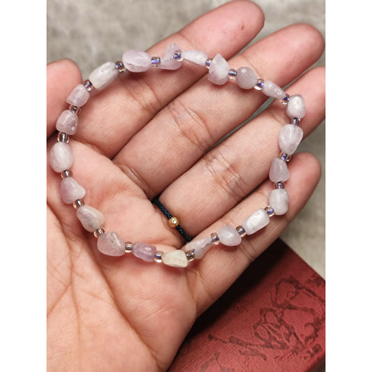 CHEFFY Rose Quartz Bracelet (4mm) | Genuine Natural Crystal Gemstone