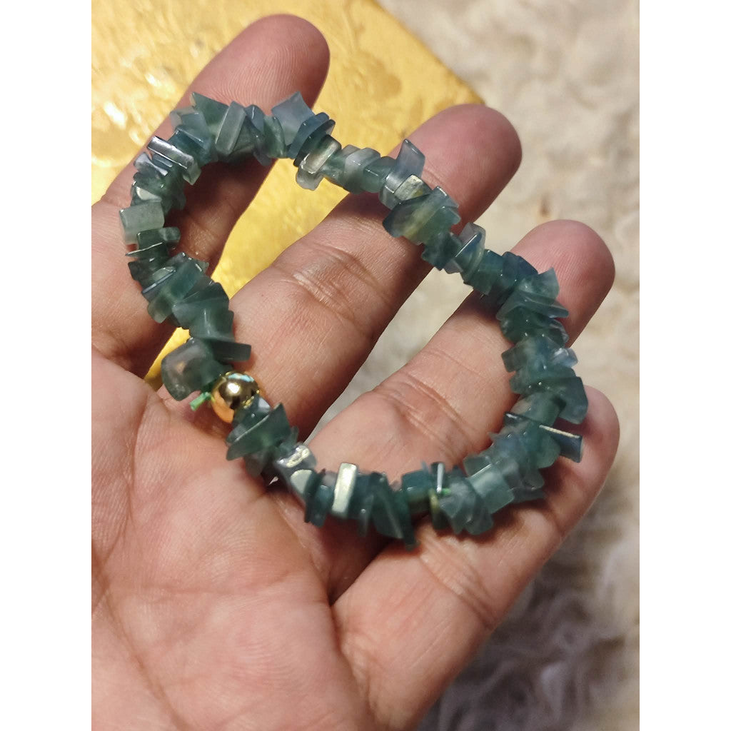 CHEFFY Authentic Jade Bracelet 5.2mm Beaded Stretch Bracelet (#14)