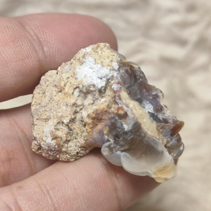 CHEFFY Raw Fire Agate – Authentic Healing Crystal, Grounding & Vitality Stone, Collector Piece