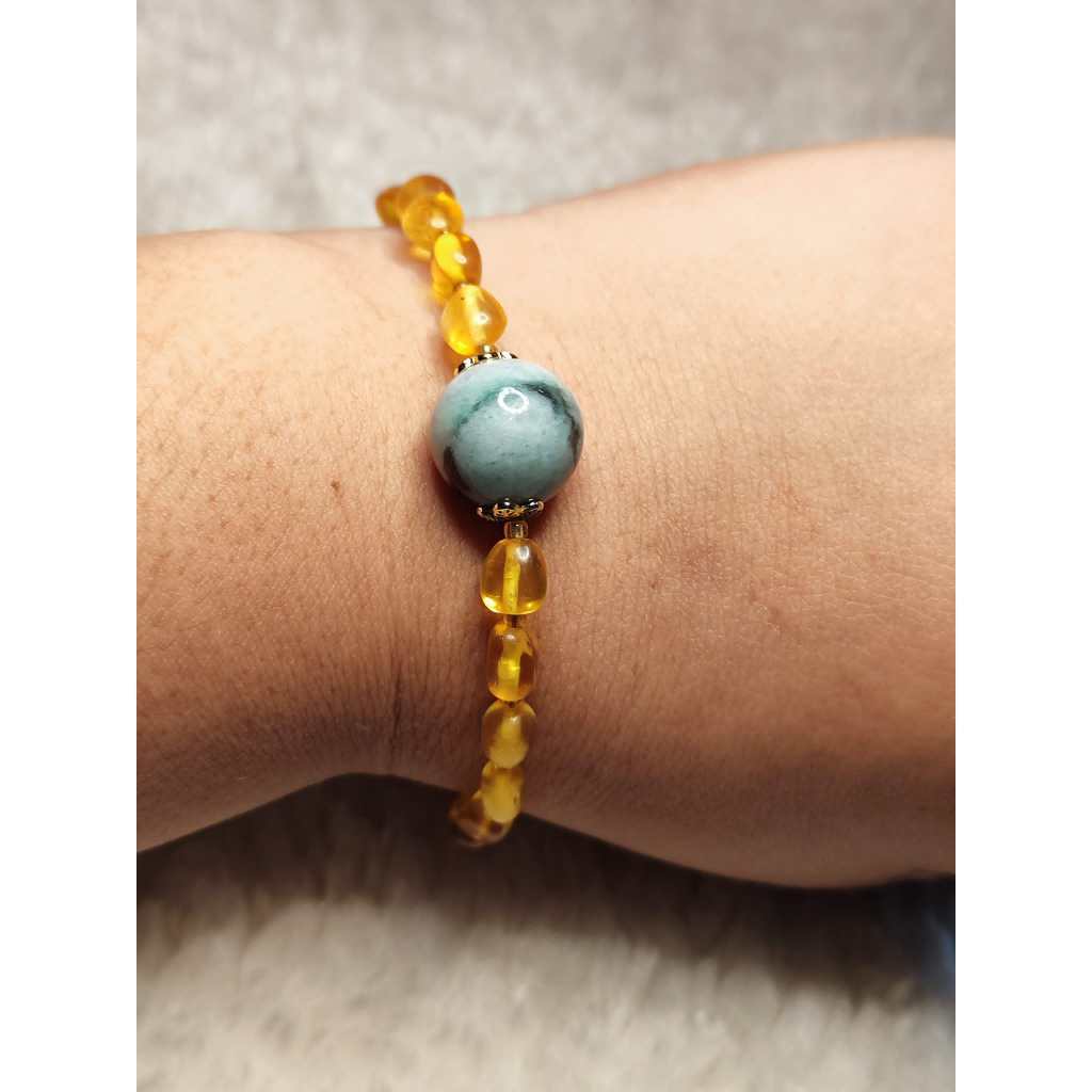 CHEFFY Amber Bracelet Gemstone Crystals(Random Pick)