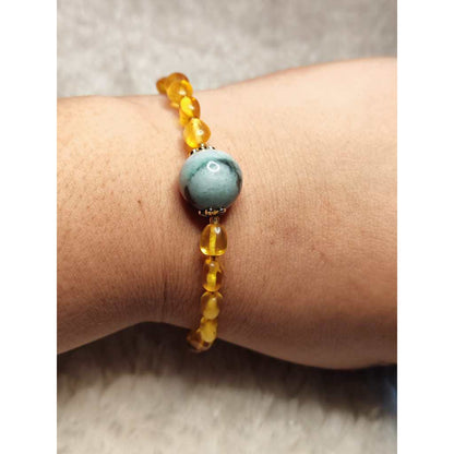 CHEFFY Amber Bracelet Gemstone Crystals(Random Pick)