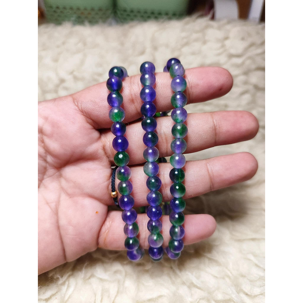 CHEFFY Natural Multi-Color Fluorite Beads DIY (6.3mm | 93 pcs per strand).
