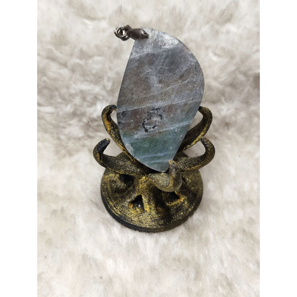 CHEFFY Natural Labradorite Leaf Pendant ( 2 )