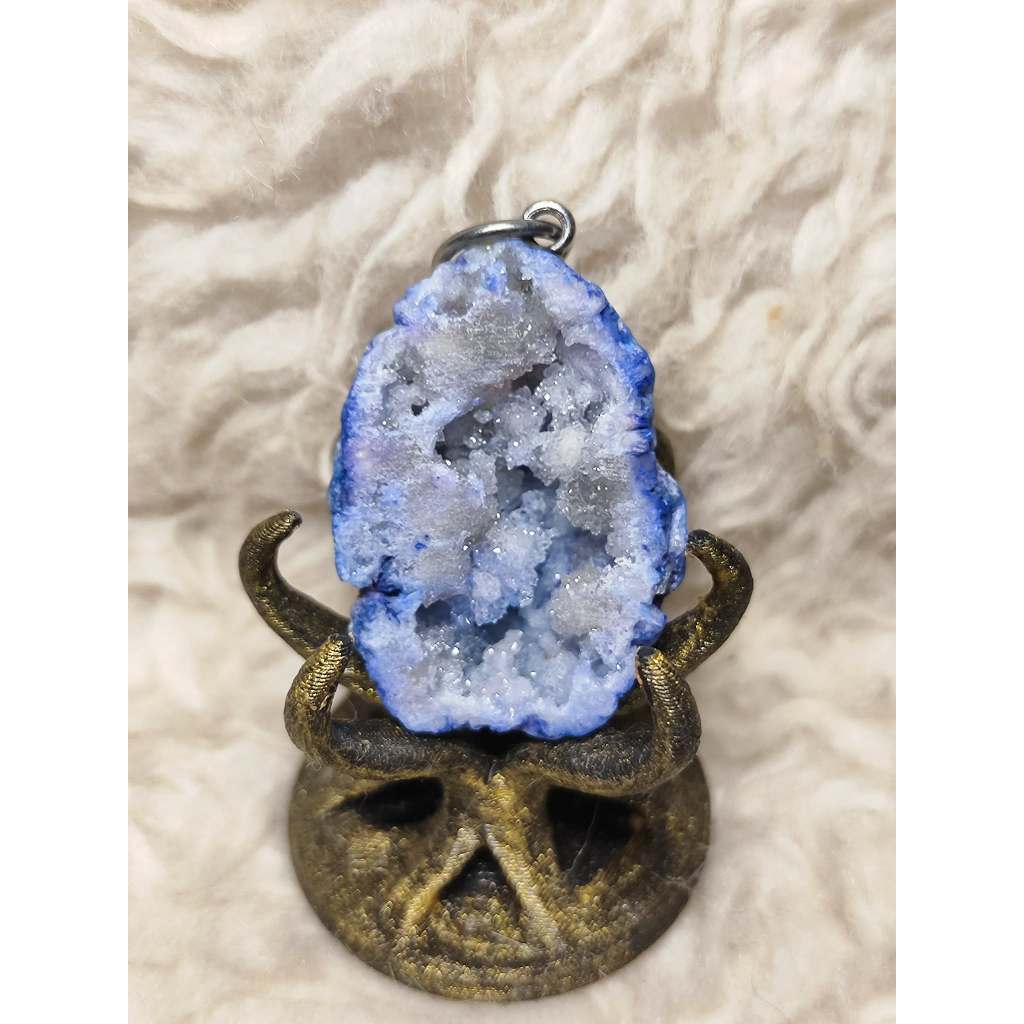 CHEFFY | Vibrant Dyed Agate Keychain | Natural Stone Key Ring Charm & Bag Accessory