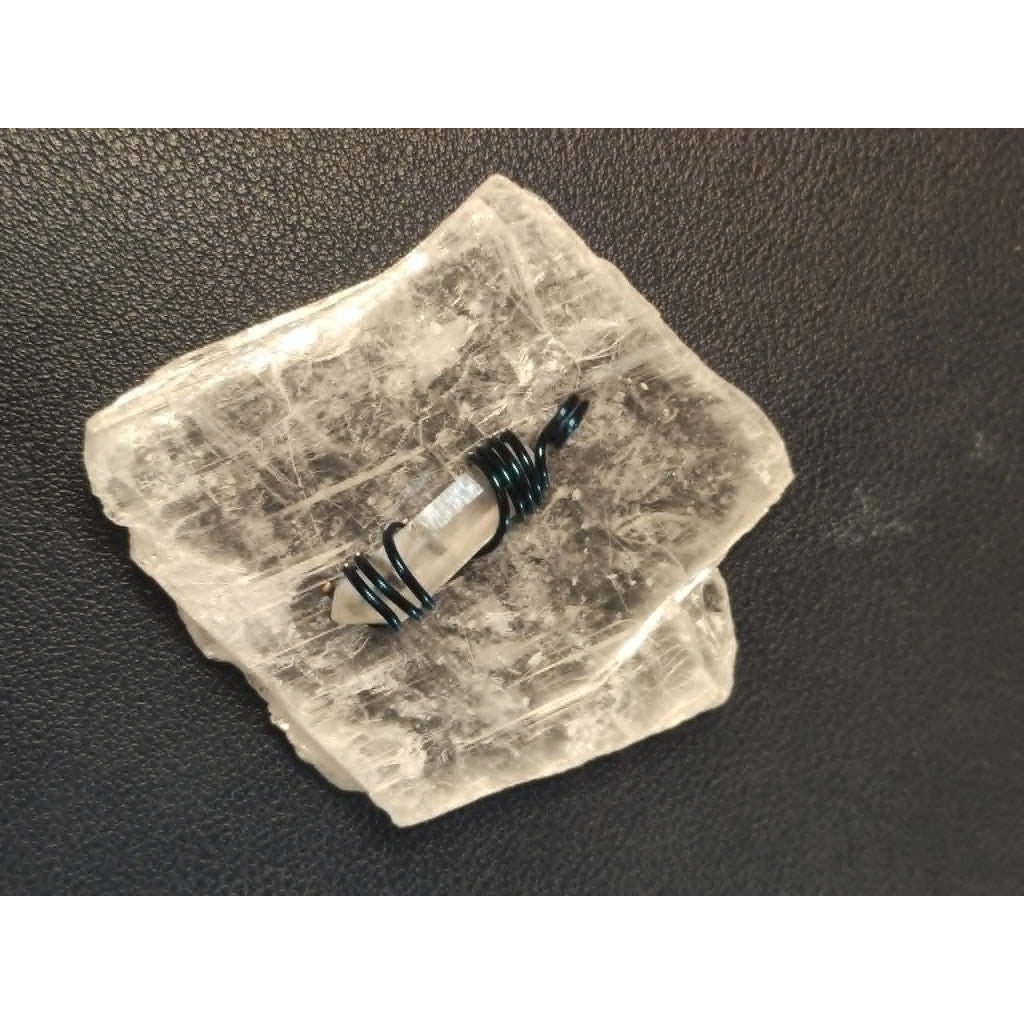 CHEFFY Clear Quartz  Pendant Crystal  Raw (Random Pick )  Wire Wrap Gemstone