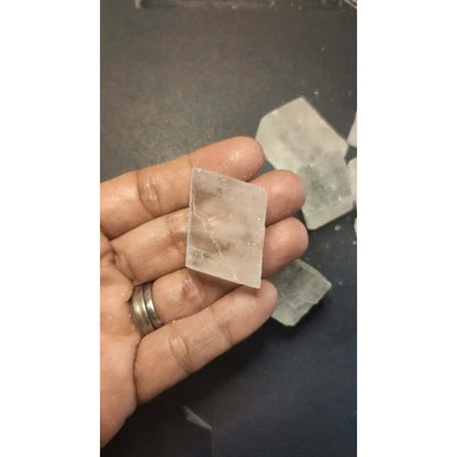 CHEFFY Optical Calcite Crystal Gemstone (Clear White)