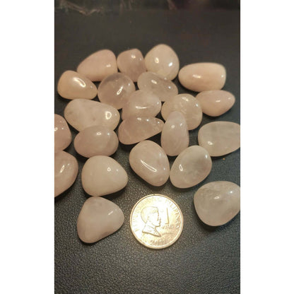 CHEFFY Rose Quartz Crystal Gemstone Tumbled Freeform L