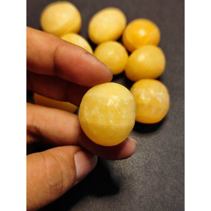 CHEFFY Yellow Calcite Tumbled Gemstone Crystal