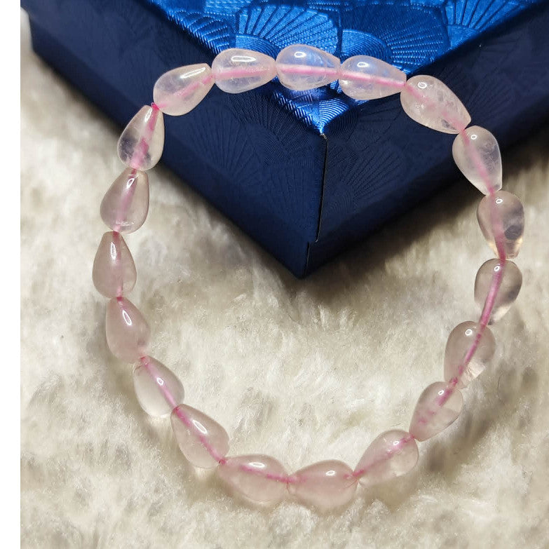 CHEFFY Rose Quartz Bracelet Crystals Gemstones 5mm