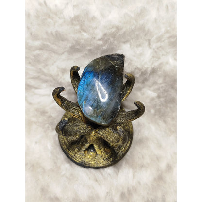 CHEFFY Natural Labradorite Leaf Pendant ( 3 )