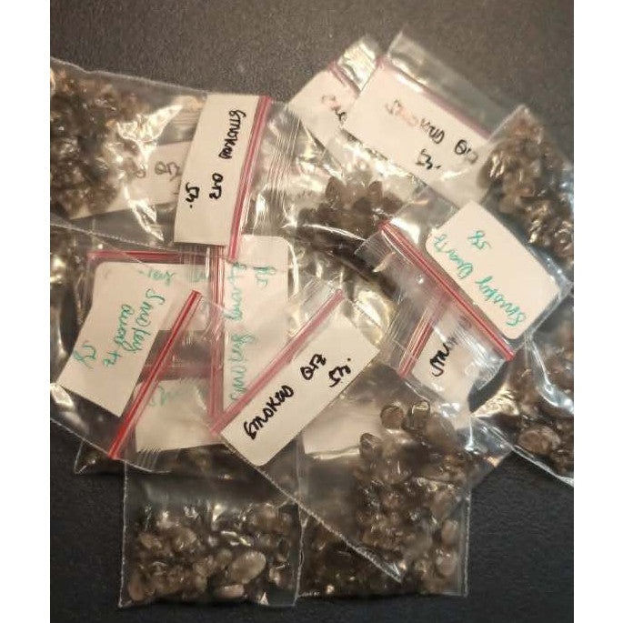 CHEFFY Smoky Quartz Gravel Crystals Gemstones SOLD PER PACK ( 5grms )