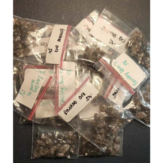 CHEFFY Smoky Quartz Gravel Crystals Gemstones SOLD PER PACK ( 5grms )