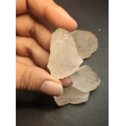 CHEFFY Rose Quartz Crystal Gemstone Raw ( M )