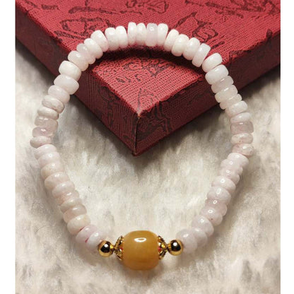 CHEFFY Rose Quartz Bracelet (5mm) | Genuine Natural Crystal Gemstone