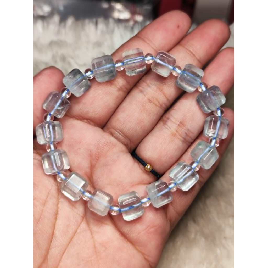 CHEFFY Aquamarine Bracelet (8mm) | Genuine Natural Crystal Gemstone