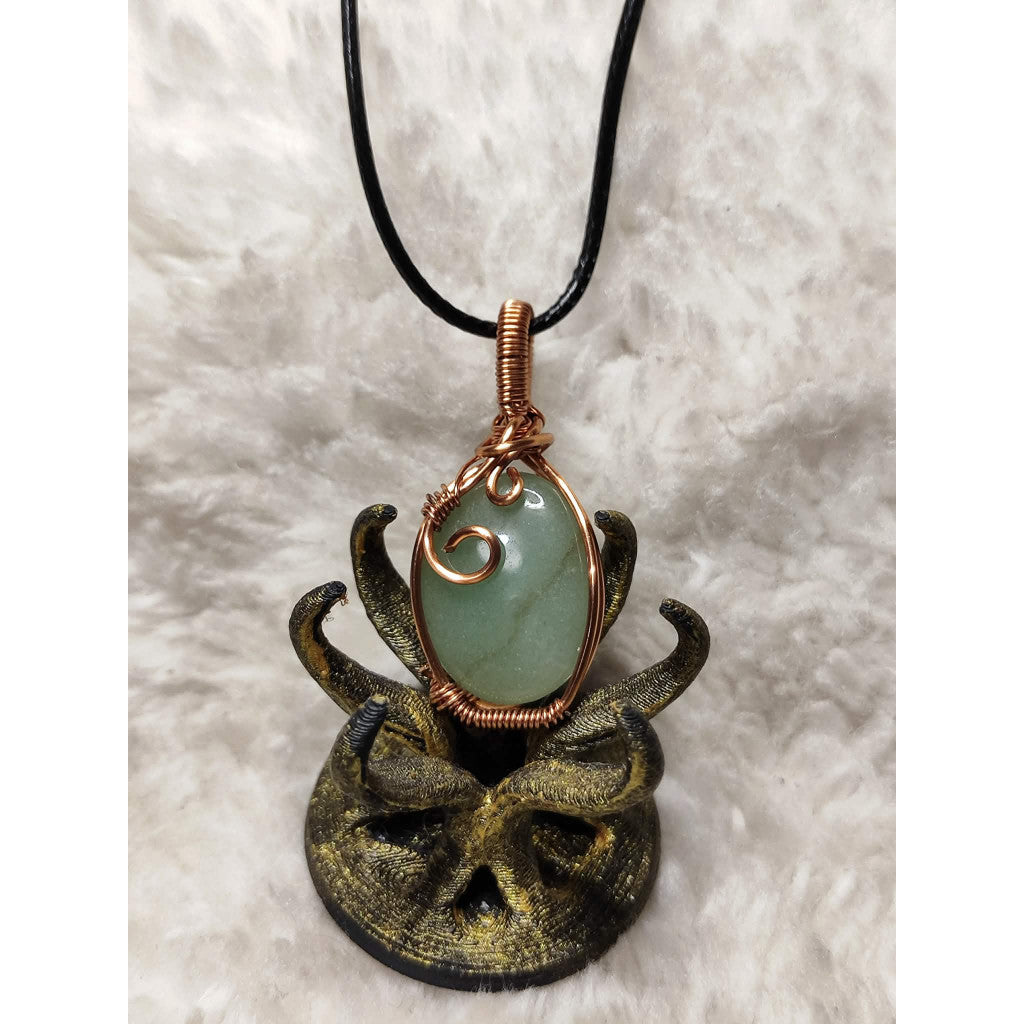 CHEFFY Aventurine Wire Wrap Pendant