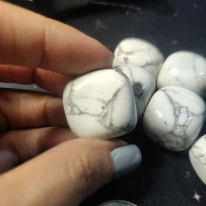CHEFFY Howlite Crystal Gemstone Tumbled