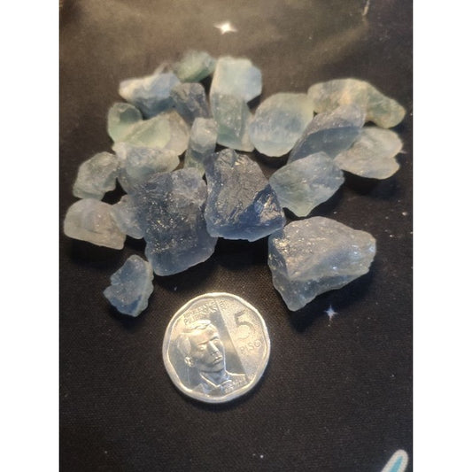 CHEFFY Blue Fluorite Crystal Raw Gemstone