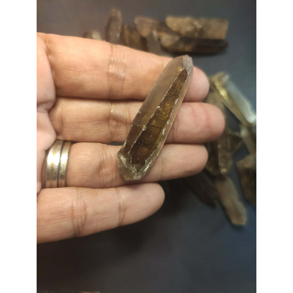 CHEFFY Smoky Quartz  Natural Raw Points Small Crystals