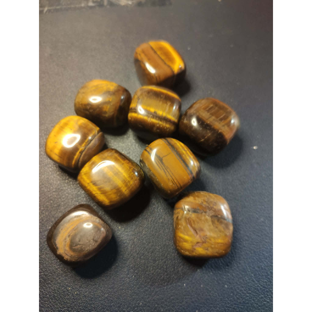CHEFFY Tigers Eye Tumbled Crystals Gemstones L