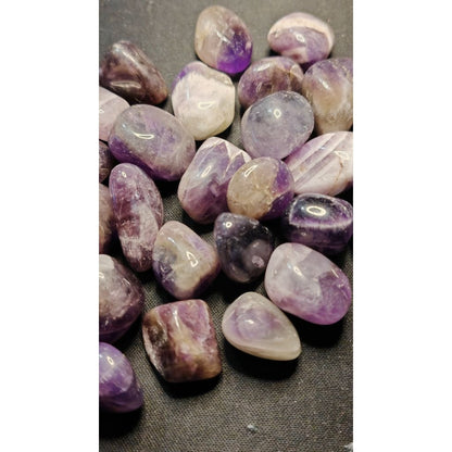 CHEFFY Amethyst Tumbled Crystals Gemstones ( med )